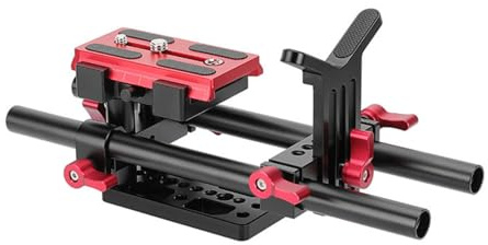 Gimbals Base Y Support d'objectif en aluminium avec plaque de base filetée 1/4 3/8 Support trépied DSLR Support d'épaule Fixation trépied portable