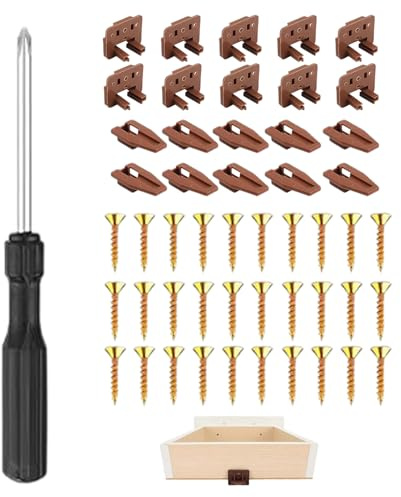 Guide per cassetti | Kit di riparazione multifunzionale | Guide per cassetti a montaggio centrale | per comò, comodini, armadi, comodini, cucine, camere da letto, dormitorio e hotel