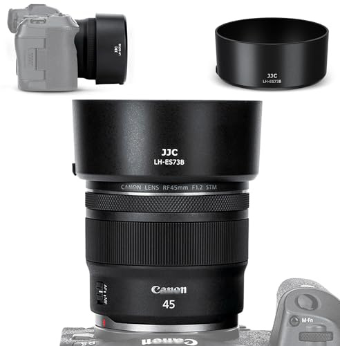 JJC ES-73B Reversible Lens Hood Shade Protector for Canon RF 45mm RF45mm F1.2 STM Replaces Canon ES73B, Compatible with 67mm Filters & Lens Caps, No Vignetting