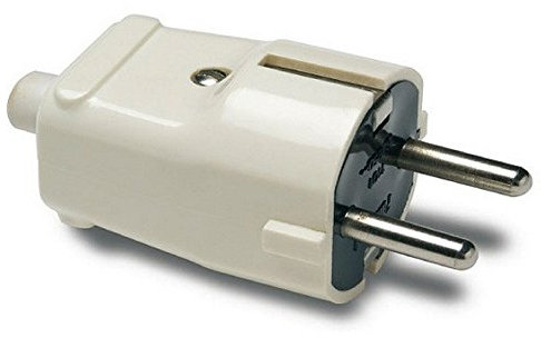 FAMATEL 1101 - Clavija Schuko 4,8mm TT 16A-250V Blanco