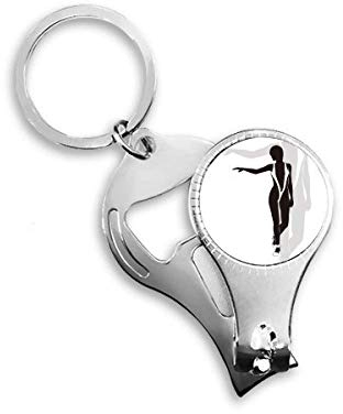Hot Beauty Donna Intimo Contorno Chiodo Nipper Anello Portachiavi Apribottiglie Clipper
