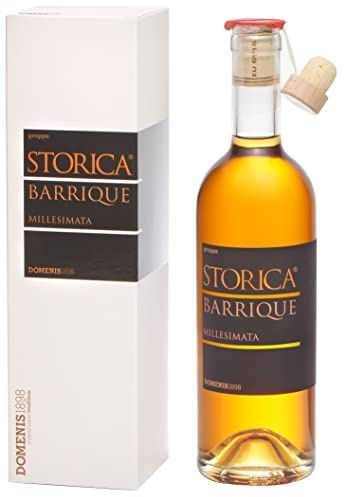 DOMENIS1898 STORICA RISERVA BARRIQUE MILLESIMATA grappa barricata 50% vol. bottiglia in vetro da 50 cl con astuccio