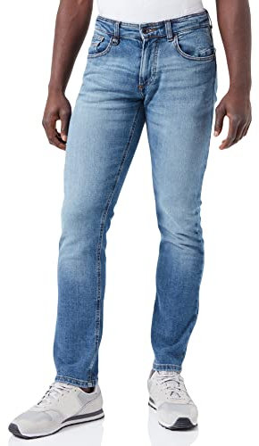 camel active Herren Slim Fit 5-Pocket Jeans Blau, menswear-36/32