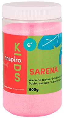INNSPIRO Rosafarbener Sand, 600 g, zum Dekorieren und Basteln