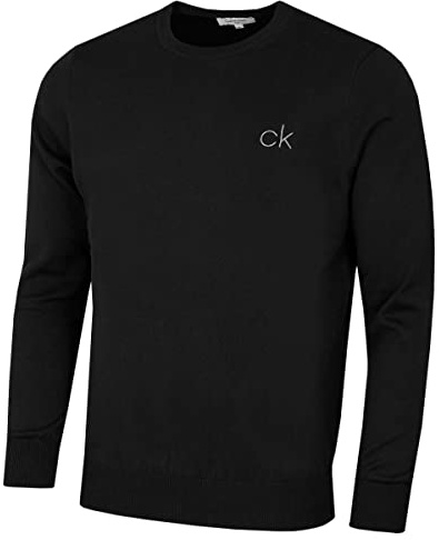 Calvin Klein Maglione Golf Uomo Durevole e Girocollo - Nero - M