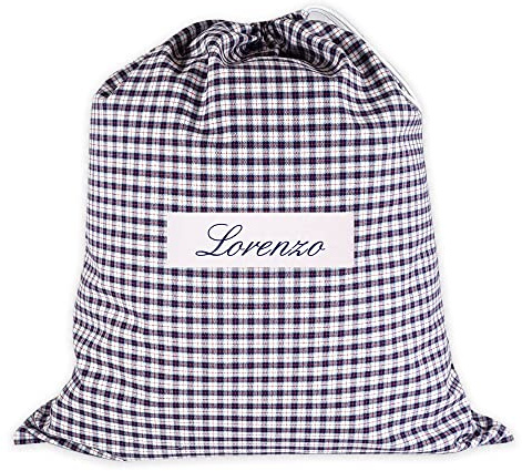 Coccole Sacca Asilo Maxi Portacuscino (Quadretti Blu-Rosso)