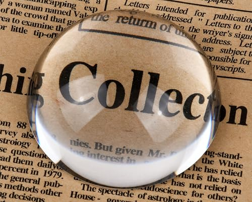DS. DISTINCTIVE STYLE Paperweight Paper Weights for Office 2.4-Inch Crystal Dome Magnifier