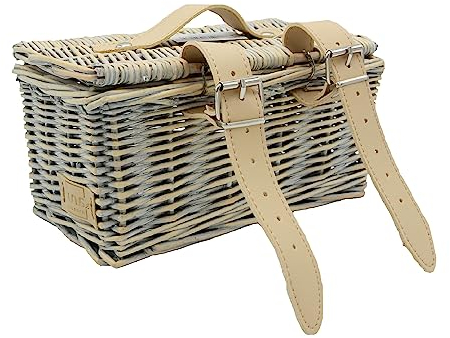 UNUS Garden Petit panier en osier pour vélo, avant sur guidon, mini panier de vélo pratique pour tasse, téléphone portable ou porte-monnaie en osier naturel