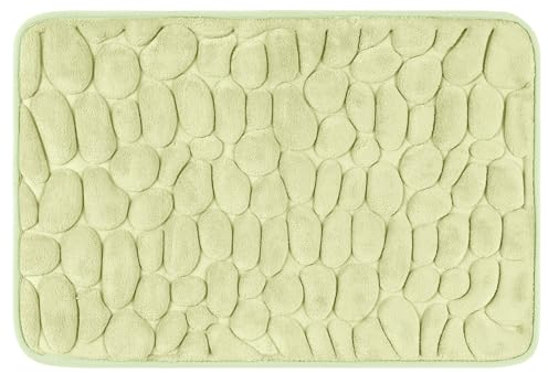 uxcell Badezimmerteppiche aus Memory-Schaum, ultraweich, rutschfest, wasserabsorbierend, schnell trocknend, Badteppich, Teppich für Badezimmer, Bodenteppich, 50,8 x 81,3 cm, Hellgrün