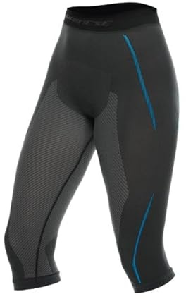 Dainese - Dry Pants Wmn 3/4,Pantalones Térmicos de Esquí, Mallas Transpirables y Aislantes,Negro/Azul,Mujer
