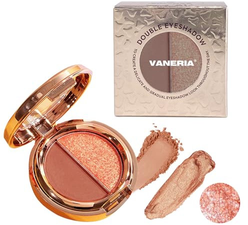 VANERIA Makeup Eyeshadow Palette,Liedschatenpalete Matt Schimmernde,Intensives und Langanhaltendes Finish,Wasserfest & Langlebig,Alltägliche Make-up.Kürbis Farbe 2.6g