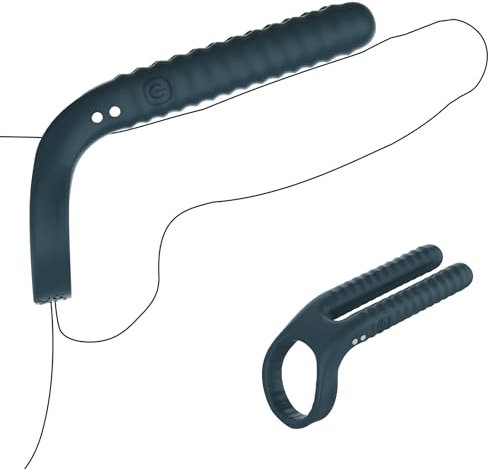 Qoosea Anello Pene Vibrator per Uomini, Silicone Pene Anelli Vibratore Erotici, Cockring Massaggiatore con 10 Modalità di Vibrazione, Penis Ring Giocattoli Sessuali Vibratoreper per Adulti Coppie