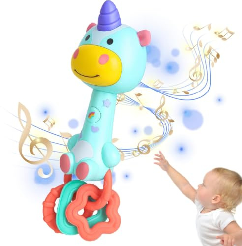 Music Rattle Toy for 6-12 Baby Boy and Girl, Sensory Development(Unicorn)
