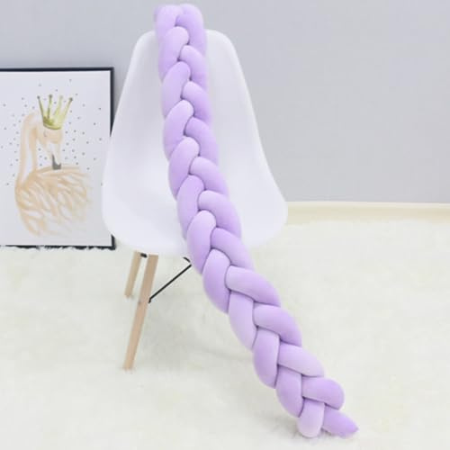 Cojín Protector Anticolisión Cuna Bebé, Cojín Protección contra Caídas, Protección Cama Trenza, Trenza Alfombra Suave Seguridad - Almohada Serpiente Nudo Decoración Habitación Infantil