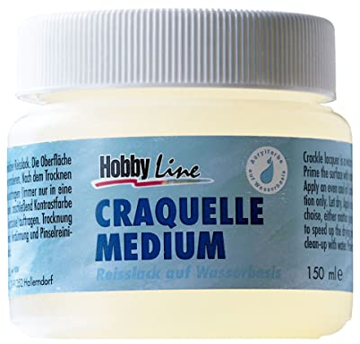 KREUL 79420 - Craquelle Medium, 150 ml Dose, Reißlack für antike Effekte und Erzeugung eines Used Looks auf Terrakottatöpfen, Vasen, Holzboxen und Bilderrahmen