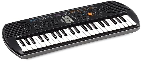 Casio SA-77 Mini Tastiera polifonica ad 8 Voci e 44 tasti, Nero/Grigio