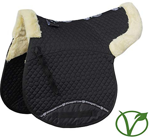 Rhinegold Luxueuse Fourrure en Coton matelassé - Noir/Naturel - Poney