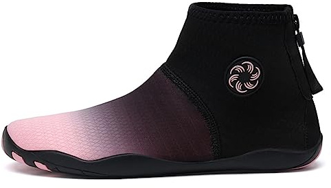 FANSU Chaussures Aquatiques Femme, Homme Dégradé de Couleur Montantes Chaussures de Plage Antidérapant Respirant Chaussures de Natation, Léger Chaussons Sport Chaussette Aquatique