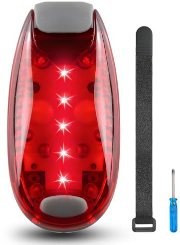 OneNine LED Safety Lights, Pack of 2 LED Flashing Light, Clip on Flashing Strobe Light High Visibility for Running Jogging Walking Cycling for Kids Dogs Bicycle Helmet Bike Tail light