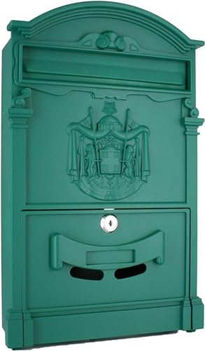 Cassetta Postale In Alluminio Regia Verde 25,5x8,5x41H