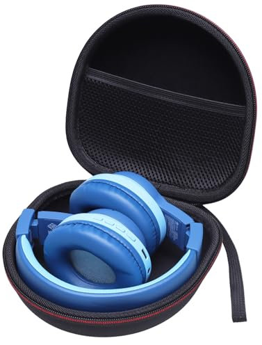 L LTGEM Kids Headphones Case Carrying Case for iClever BTH12 BTH20 BTH26 BTH03 HS14 HS19 / Candy Bila/IMYB Foldable/EarFun K1 Kids Bluetooth Headphones - Portable Travel Bag-Black (Case Only)