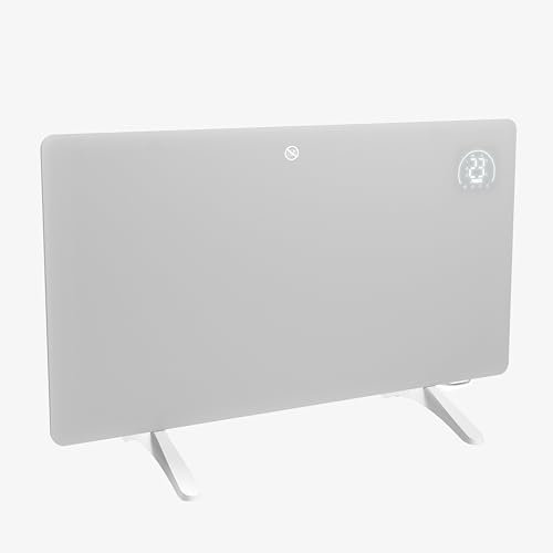 Princess Infrarot-Heizung Connected - Flacher Wandheizkörper - 480 W - Einstellbarer Thermostat bis 50 °C - 24-Stunden-Timer - Wochenprogrammierung - Weiß oder Schwarz (Weiß)