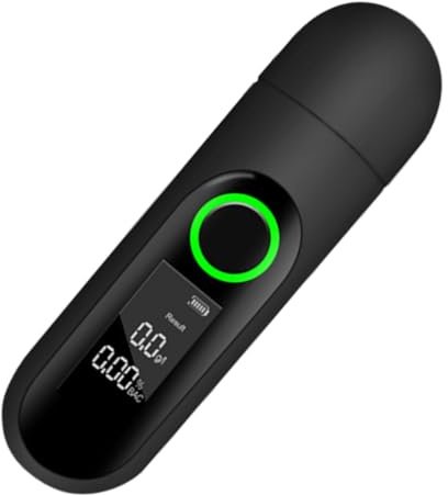 Breathalyzer alkoholtestare - Professionell alkoholmätningsanordning med hög noggrannhet, halvledarsensor för pålitlig testning | Bärbar LCD -displayanalysator för hemarbete och resanvändning