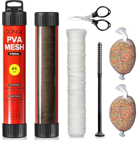 DONQL 5M PVA Mesh Carp Fishing 45 PVA Bags PVA Mesh Bags for Carp Fishing
