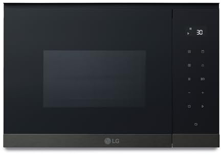 LG Microondas con Grill MG7Z2593B, 900W, 25 L, Negro y Acero Negro, Control Táctil, Menús Automáticos