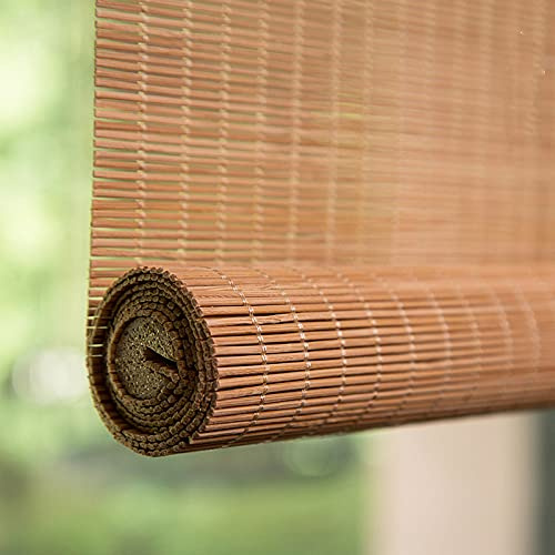 Tenda A Rullo in bambù Naturale,Cortina di bambù,Tende Avvolgibili Traspiranti,Veneziane per Finestre,Parasole per Parasole per Balcone,per Esterno/Interno,Facile da Installare (120x260cm/47x102in)