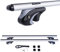 DGH SYSTEM Kompletter Aluminium-Dachträger Easy Line Basic Plus 135 cm kompatibel mit Skoda Yeti auch FL 2009-2017 mit offener Dachreling, abschließbar, Nutzlast 90 kg