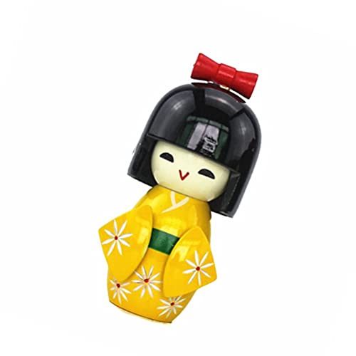 Toyvian Tradizionale Giapponese Kimono Kokeshi Bambola Ornamento Legno Asiatico Geisha Raccolta Figura Statua per Ufficio Casa Festa Tavolo Decorazione Casuale