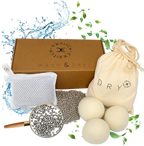 EXKITCH® 2-in-1 Ecologico – Alternativa al Detersivo + Stick Smacchiante Artigianale – 350 Lavaggi Riutilizzabili – Zero Rifiuti, Ipoallergenico, Per Neonati e Pelli Sensibili – NUOVA VERSIONE