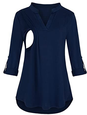Chaconka T-shirt Maternité Manches Longues Blouse Femme