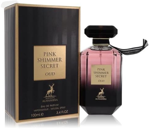 Alhambra Pink Shimmer Secret Oud EDP 100ml 3.4oz