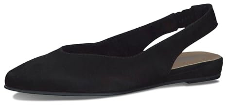 Tamaris Damen Klassische Ballerinas, Frauen Flats,Comfort Lining,TOUCHit-Fußbett,Slip-ons,klassisch elegant,Ballerinen,Black,37 EU