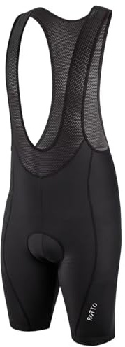 ROTTO Cuissard à Bretelles de Cyclisme pour Hommes, rembourré avec de l'éponge et du Gel pour Le vélo de Route et Le vélo de Montagne
