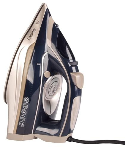 Beldray BEL01847VDE Ferro da stiro a vapore a una temperatura – Controllo variabile del vapore, piastra in ceramica, temperatura singola, spegnimento automatico, serbatoio dell'acqua da 320 ml