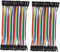 Heevhas 80PCS 40Pin Jumper Wire Kabel Breadboard Ribbon Cables 10cm Female-Female Steckbrücken Kabel 24AWG Drahtbrücken für Arduino Breadboard DIY Projekt