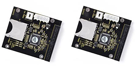 Haopeuk 2X SD to 3.5 Inch IDE 40 Pin Converter Card IDE SD Card Adapter SSD Embedded Storage Adapter Card IDE Expansion Card