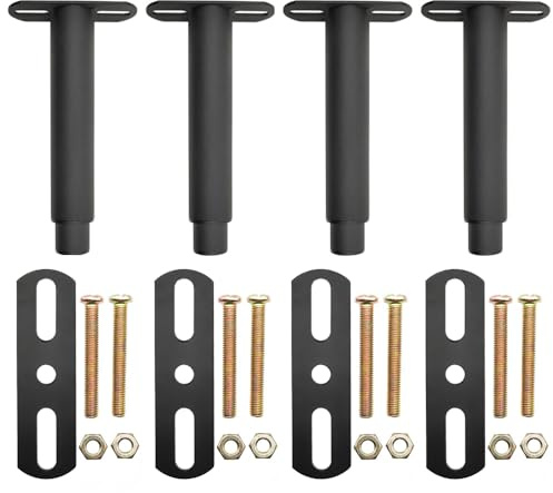 Patas de cama ajustables retráctiles, resistentes, patas de mesa, patas de muebles, 4 patas de metal en forma de T, patas de soporte para muebles, patas de apoyo para cama, vigas centrales, robustas