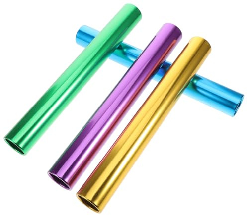 Kisangel Bastoni da Staffetta in Lega di Alluminio Leggeri e Resistenti Set da 4 Pezzi Colorati Attrezzatura da Corsa per Gare Scolastiche e Competizioni all’Aperto