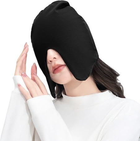 TINAYAUE Sombrero de dormir – Gorro de noche suave con máscara V Nariz liberada | Máscara de sueño Ocultante Anti-luz para la siesta, meditación, viaje