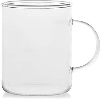 H&H 9033 Confezione 6 mug in borosilicato cilindrica con manico cl40