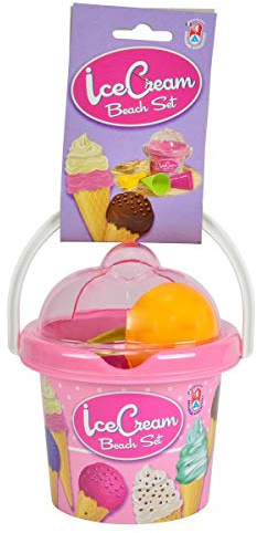 Simba Toys 107115587 - Set da Spiaggia: Secchiello Gelato, Coni e Palette, Modelli/Colori Assortiti, 1 Pezzo