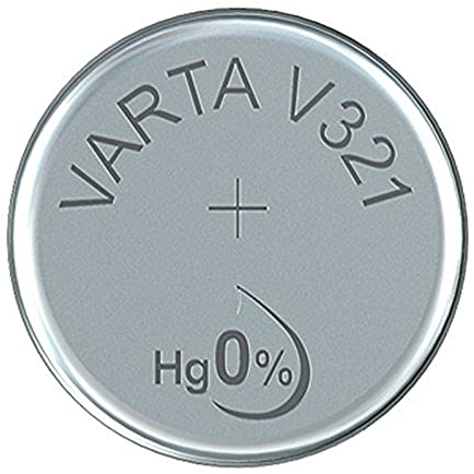 VARTA 14501321 - Batteria a bottone V321 da 1,5 Volt, capacità 13 mAh, sistema chimico di ossido d'argento, per dispositivi elettronici quotidiani per garantire un'alimentazione ottimale