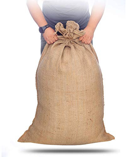 Grands sacs en toile de jute épais et résistants, sac de rangement pour maïs de pommes de terre, fabriqué en tissu 380 g/m², sac en jute, résistant aux déchirures et réutilisable