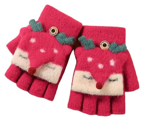 GIVBRO Guanti senza dita per bambini, guanti invernali, caldi in maglia, per bambini, ragazzi, ragazze, regalo di compleanno di 2-5 anni
