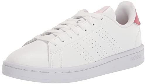Adidas Scarpe da Ginnastica da Donna CF Advantage, Bianco Bianco Rosa Strata, 40 EU