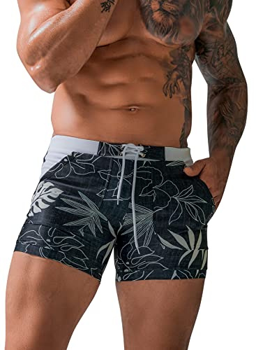 SEAUR Shorts de Bain Maillot de Bain Caleçon Homme Sexy Maillot de Bain Boxer Homme pour Piscine Plage Natation XL